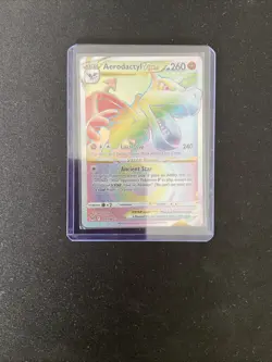 Pokemon TCG: Aerodactyl VSTAR 199/196 Lost Origin Holo Rainbow Secret Rare NM - Image 1