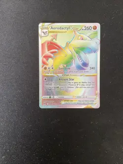 Pokemon TCG: Aerodactyl VSTAR 199/196 Lost Origin Holo Rainbow Secret Rare NM - Image 2