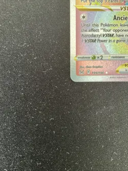 Pokemon TCG: Aerodactyl VSTAR 199/196 Lost Origin Holo Rainbow Secret Rare NM - Image 3