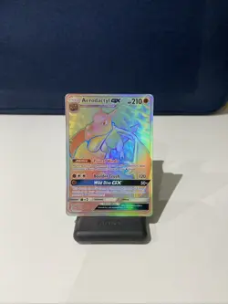 Pokemon TCG Aerodactyl GX Rainbow Rare Unified Minds 244/236 - Image 1