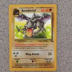 Pokemon Aerodactyl Fossil Holo Rare 1/62 60 HP Wizards of the Coast - Image 1