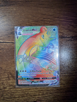 Pokemon Lapras VMAX Full Art Secret Rare Holo 203/202 Sword & Shield LP - Image 1