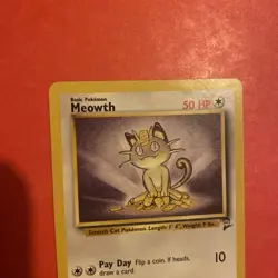Meowth 80/130 Common Base Set 2 Pokemon Lightly Played - Image 2
