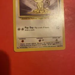 Meowth 80/130 Common Base Set 2 Pokemon Lightly Played - Image 3