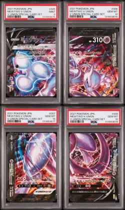 PSA 10＆9 Mewtwo V-UNION 005-008/013 SP5 SEQ SET 2021 Pokemon Card Japanese - Image 1