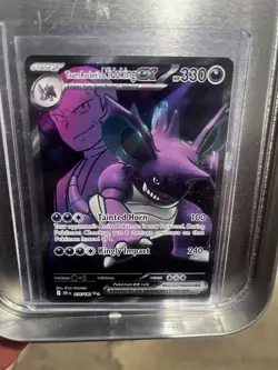 Team Rockets Nidoking EX 216/182 Destined Rivals Ultra Rare Full Art Pokemon NM - Image 2