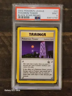 2002 Pokemon League Tower Black Star Promo Card #42 PSA 9 - Image 1