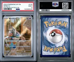 PSA 9 Mimikyu 075 Paldean Fates Etb Pokemon Svp En-Sv Black Star Promo - Image 2