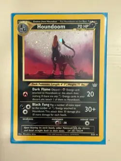 LIGHTLY PLAYED Houndoom 08/64 Neo Revelation Holo LP with Swirl Pokemon TCG - Image 1