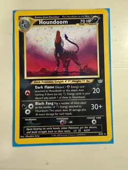 LIGHTLY PLAYED Houndoom 08/64 Neo Revelation Holo LP with Swirl Pokemon TCG - Image 2
