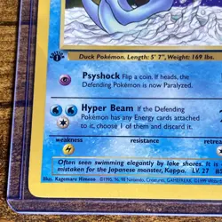 Golduck - 35/62 1st Edition Fossil Regular Pokemon TCG NM 1999 With Top Loader - Image 5