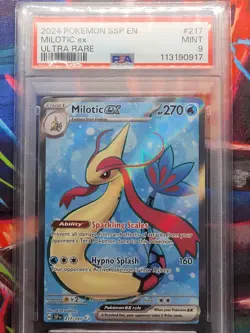 Pokemon Milotic ex PSA 9 Sv08: Surging Sparks 217/191 Ultra Rare Holo English - Image 3