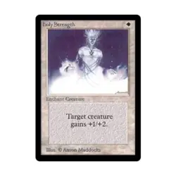 WOTC MtG Beta Holy Strength (C) VG - Image 1