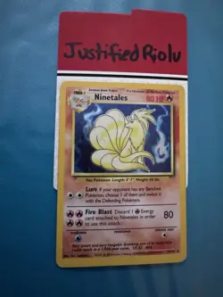 Pokemon Ninetales Unlimited Holo Rare Base Set 12/102 HP/MP - Image 1