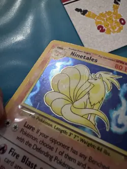 Pokemon Ninetales Unlimited Holo Rare Base Set 12/102 HP/MP - Image 5