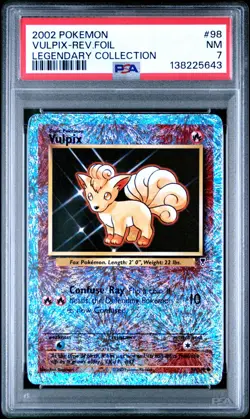 Pokemon Legendary Reverse Holo Vulpix 98 PSA 7 Near Mint - Image 1