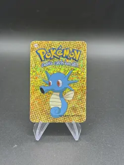 Horsea Holo Pokemon Vintage 2000 Vending Prism Sticker Nintendo Rare - Image 1
