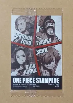 ONE PIECE Wafer Card -20th anniversary- No.22 STAMPEDE Movie Card - Image 2