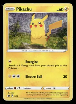 Pikachu 7/15 Holo Rare 2022 Mcdonald's Promo Pokemon Card - 2 - Image 1