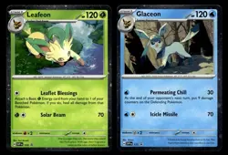 Leafeon SVP 170 Glaceon 171 Holo Black Star Promo Pokemon Card - Image 1