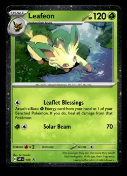 Leafeon SVP 170 Glaceon 171 Holo Black Star Promo Pokemon Card - Image 2