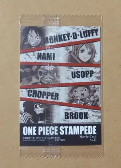 ONE PIECE Wafer Card -20th anniversary- No.21 STAMPEDE Movie Card - Image 2