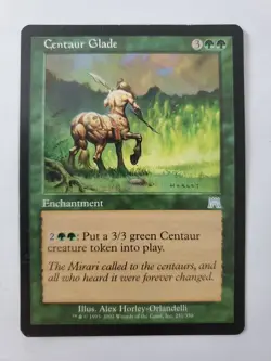 MTG Magic The Gathering Card Centaur Glade Enchantment Green Onslaught 2002 - Image 1