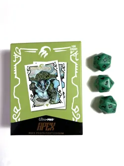 Temur Clan Tarkir Dragonstorm Apex Sleeves By Ultra Pro & 3 Dice - Image 1