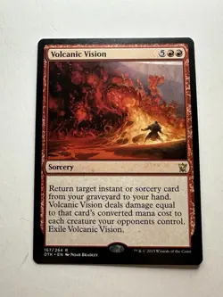 Volcanic Vision NM Dragons of Tarkir Magic The Gathering Mtg Near Mint Rare - Image 1