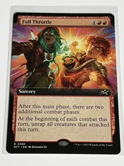 Full Throttle 386 MTG Aetherdrift 2025 Mint - 9.0 + Borderless Non Foil Rare - Image 2