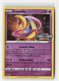 CRESSELIA SWSH114 PRERELEASE PROMO POKEMON TCG NM - Image 1