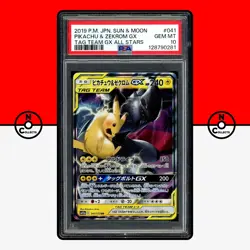 Pokemon PSA 10 Pikachu & Zekrom GX 041/173 SM12a Tag Team All Stars Japanese - Image 1