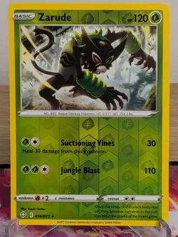 ZARUDE 016/072 RARE SHINING FATES POKEMON REVERSE HOLO MP - Image 1