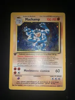 carta pokemon Machamp Prima Edizione 1 Ed ita Holo set base 8/102 italiana - Image 1