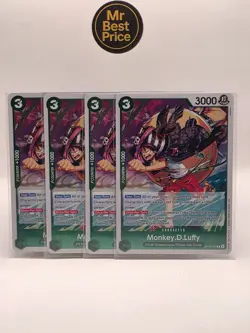One Piece - 4x OP14-034 Monkey.D.Luffy (Foil) Rare Near Mint - Image 1