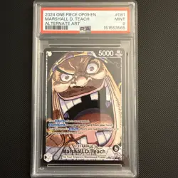 MARSHALL D. TEACH 2024 ONE PIECE EMPERORS ALTERNATE ART #OP09-081 PSA 9 - Image 1