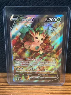 Leafeon V (Alt Full Art) Ultra Rare - 167/203 - Evolving Skies Pokemon 2021 - Image 1