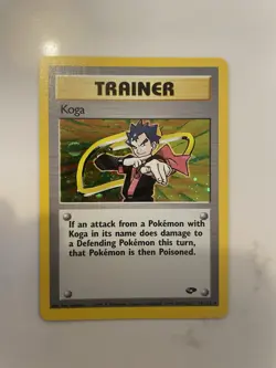 Pokemon TCG: Koga 19/132 Gym challenge holo rare 1999 WOTC vintage - Image 1