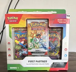 Pokemon TCG First Partner Illustration Collection Series 1 Box Promo Booster - Image 1
