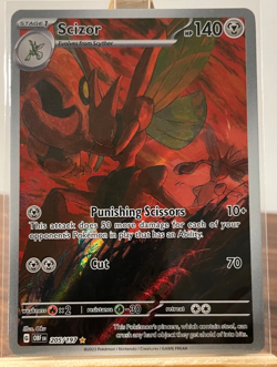 Scizor - Obsidian Flames - 205/197 - Illustration Rare - Full Art - Pokemon Card - Image 1