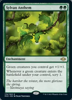 Sylvan Anthem - Light Play MTG Modern Horizons 2 - Image 1