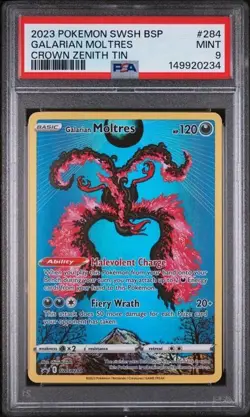 Galarian Moltres SWSH284 SWSH: Sword & Shield Promo Cards Holo PSA 9 Mint - Image 1