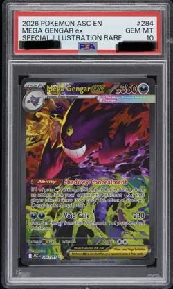 Pokemon 2026 Mega Gengar ex 284/217 Full Art SIR Ascended Heroes GEM MINT PSA 10 - Image 1