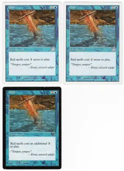 Chill x3 3x Various Sets (1-TMP, 2-6TH) Blue Uncommon Enchantment MTG MP-LP AZ1 - Image 1
