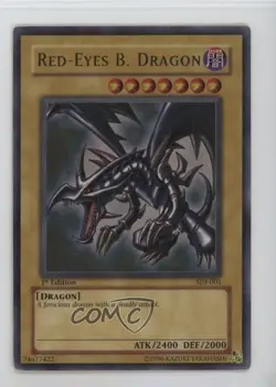 Red-Eyes B Dragon (Red-Eyes Black Dragon) 1st Ed. YuGiOh Starter Deck Joey 2003 - Image 1