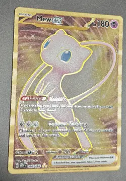 Mew EX 151 Gold Metal Card 205/165 SV: Scarlet & Violet UPC Promo Card Mint NM 2 - Image 2
