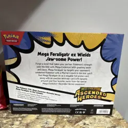 Pokemon Mega Feraligatr ex Ascended Heroes Booster Box Topper English TCG - Image 2