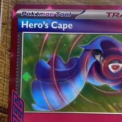 Pokemon: Hero's Cape 152/162 SV05: Temporal Forces Holo ACE SPEC Red Trainer - Image 2