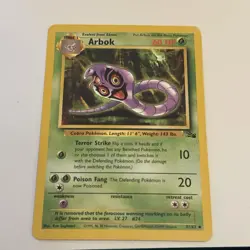 Arbok 31/62 Non Holo Fossil - Pokemon Card - Image 2