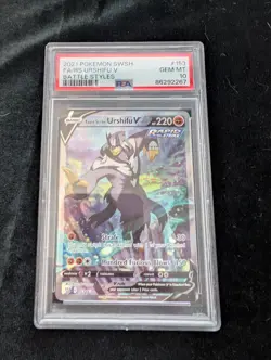 2021 Pokemon SWSH Battle Styles Rapid Strike Urshifu v Full Art #153/163 PSA 10 - Image 1
